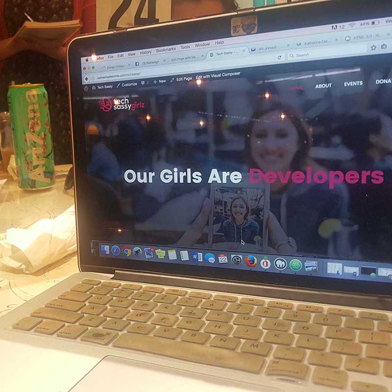 volunteering: working on a website for an organziation for girls in stem