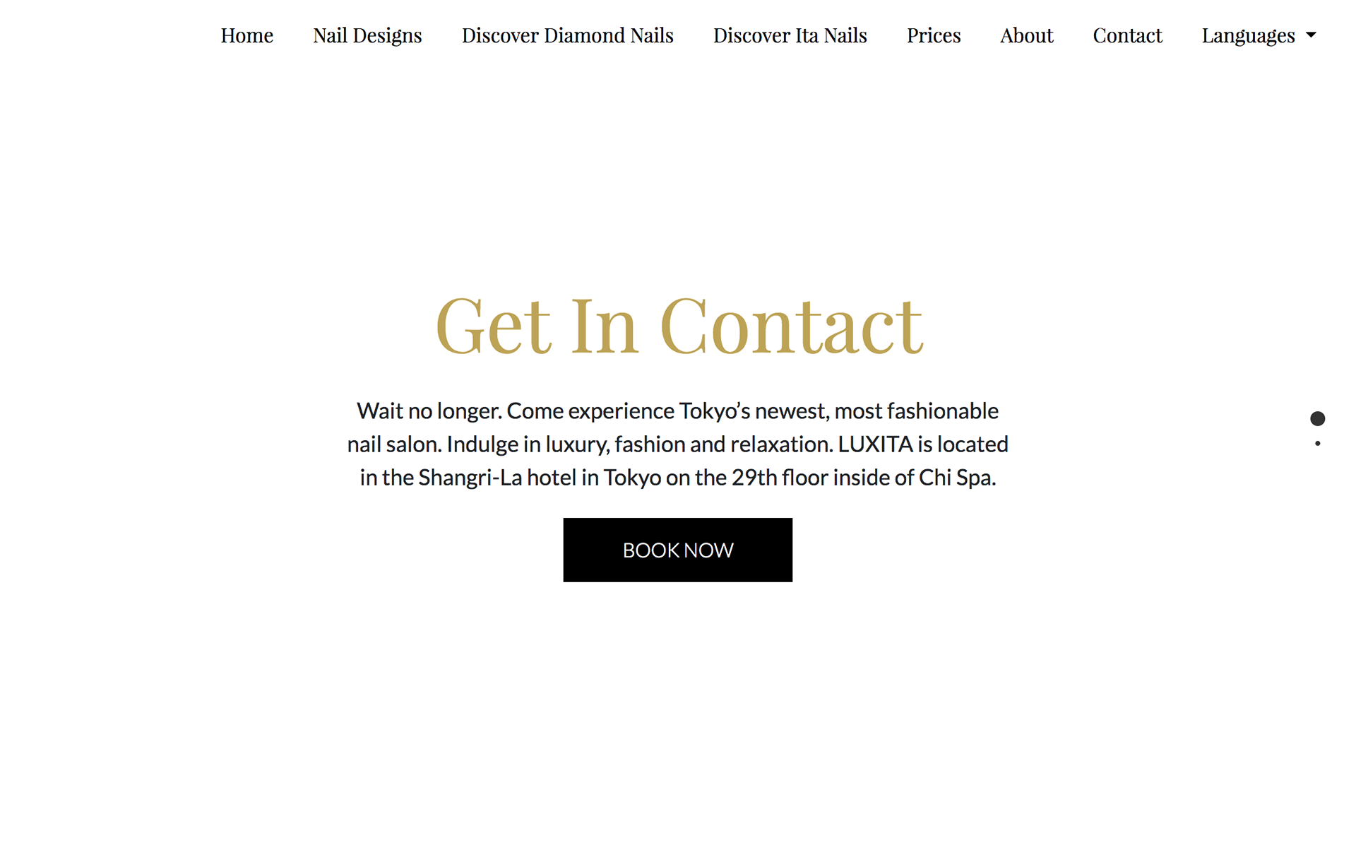 Iteration of luxury website contact page. UI design by Katherine Delorme.