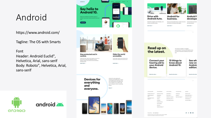 Android brand color case study by Katherine Delorme.