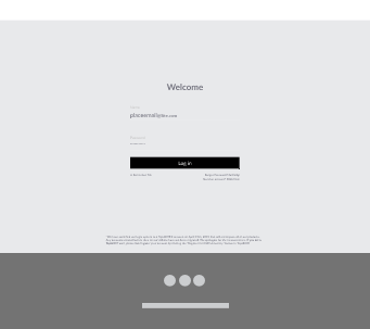 Grey boxing for sign in page with the form at the center. UI & UX design by Katherine Delorme.